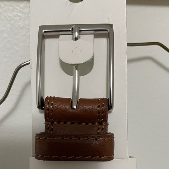 NWT ZARA Tan Leather Skinny Belt - Picture 4 of 6